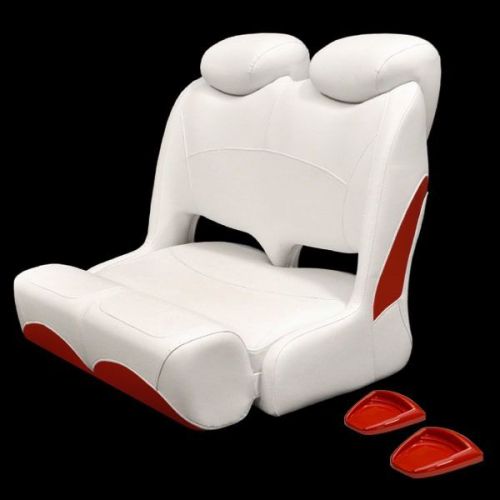 Crownline deluxe white red marine boat double wide bolster seat