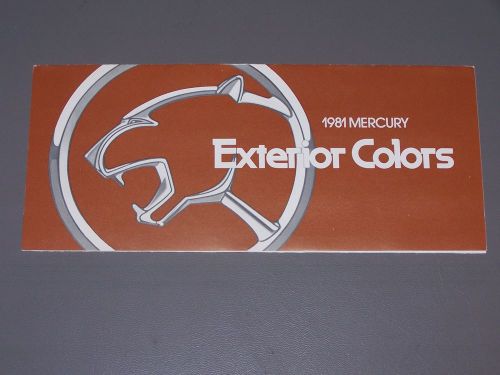 1981 mercury paint exterior colors brochure marquis zephyr cougar xr-7 capri