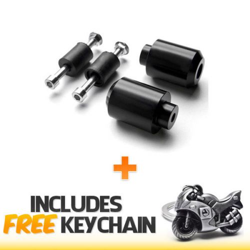 Black bar ends sliders for ducati monster 600 750 800 900+sportbike keychain