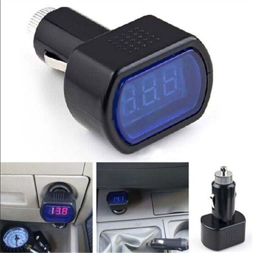 Digital monitor car volt voltmeter lcd cigarette lighter voltage panel meter