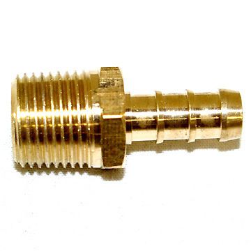 Brass 1/4&#034; npt male to 6mm barbed straight