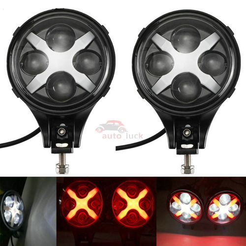 2pcs 6inch 60w led work light cree spot fog driving lamp for offroad jeep red x