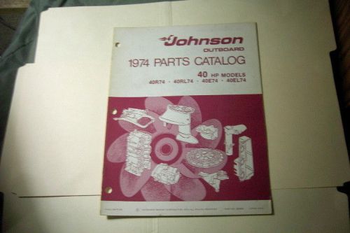 1974 johnson sea horse outboards vintage 40 hp original parts list