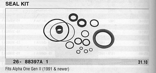 Mercruiser gear case seal kit--part# 26-88397a 1