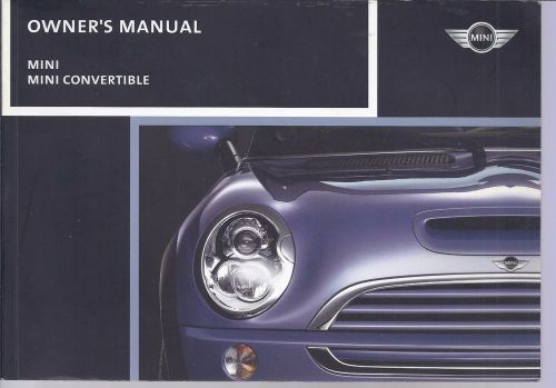 2006 mini,and se mini convertible owners manual set  w/case