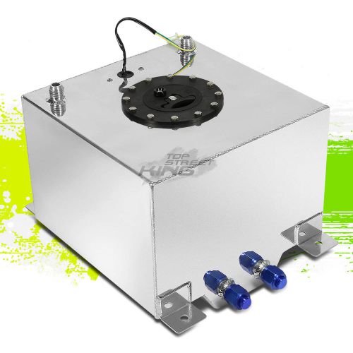 8 gallon lightweight polished aluminum gas fuel cell tank+ sender 15x12.5x10"