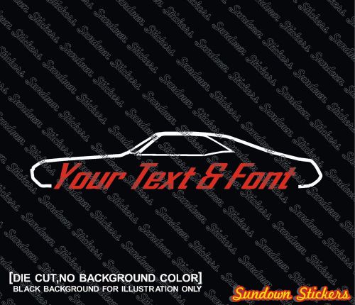 2x custom your text silhouette sticker - for 1968 buick riviera