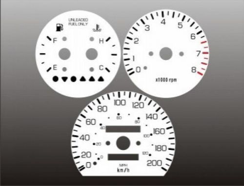 White face gauge kit fits 1998-2000 kia sportage metric kph kmh dash cluster