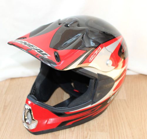 Oneal o'neal motocross racing youth helmet medium black &amp; red