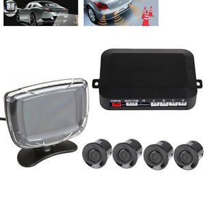 Car front rear reverse parking lcd dual cpu system 4 sensor with step-up alarm