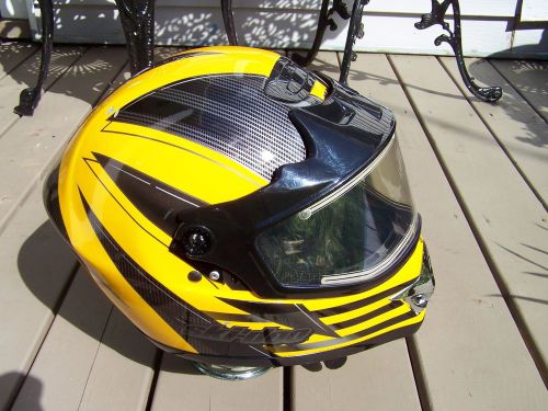 Ski doo bombardier snowmobile electric used helmet x-l &amp; bag