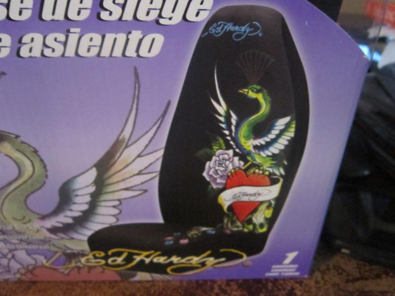 Purchase ED HARDY CAR SEAT COVERS PAIR "Peacock" 2 SEAT COVERS 1 PAIR
