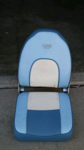 1990's lund fishing boat seat light blue great cond!