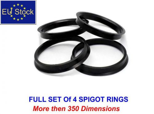 Spigot rings,hub centric rings,spacer rings,adapter rings 4 set (57.1 x 56.1mm)