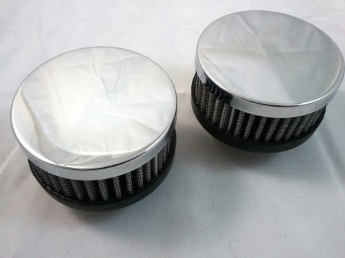 Washable short 3" x 1-1/2" tall  valve cover breathers sbc bbc sb ford chevy v8