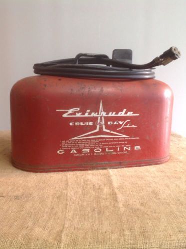 Evinrude cruis-a-day four gal pressure two line fuel/gas tank unrestored