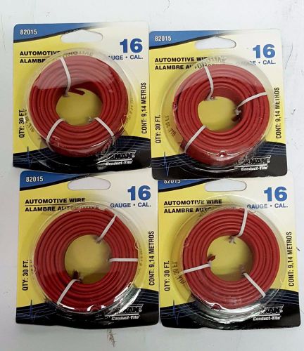 X4 dorman 82015 16 gauge red 30 ft awg  automotive wire conduct tite 120ft