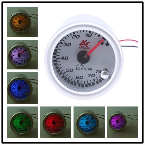 2&#034; 52mm suv car turbo boost vacuum press gauge meter blue led light universal