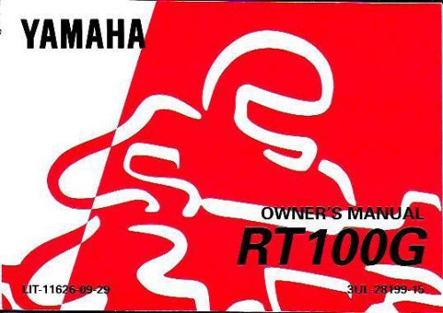 Yamaha rt100g 1994 owner’s manual; lit-11626-09-29