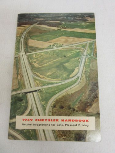 1959 chrysler handbook original    (l15)