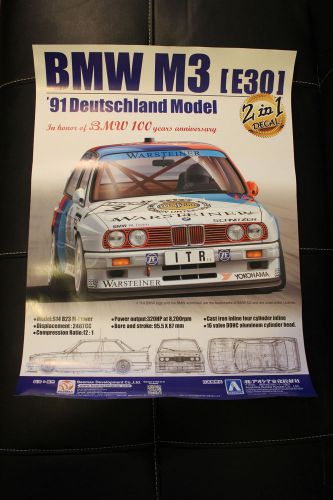 JDM Aoshima BMW M3 1991 E30 Racing Race Car Poster BMW 100th Anniversary, US $30.00, image 1