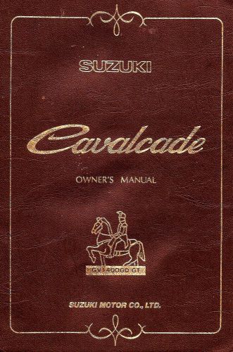 1985 suzuki gv1400gd/gt cavalcade 1400 motorcycle owners manual -gv1400 gd gt