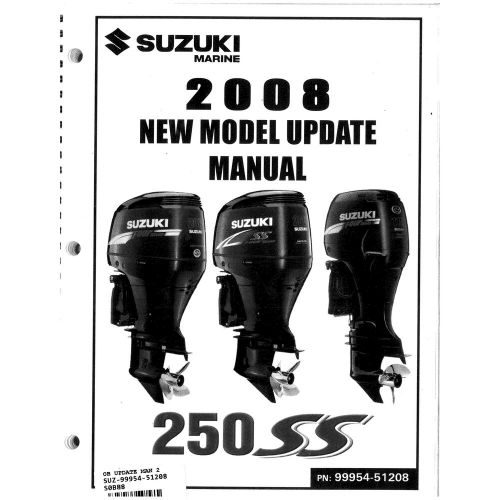 Suzuki outboard marine 2008 technical update manual 99954-51208
