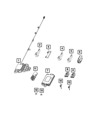 Genuine mopar hub receiver 68441616aa