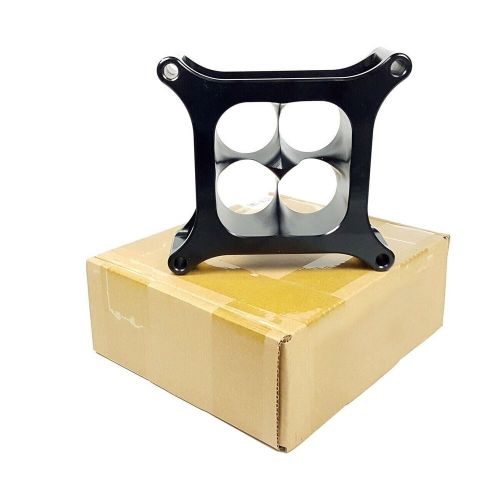 1" aluminum super sucker 4 port carby spacer for 4150 carburetor black