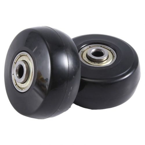 50 x 24mm Set of 2 Replacement Wheels for Luggage, Suitcase, PU Steering Rollers, Carbon3091-, US $, image 2