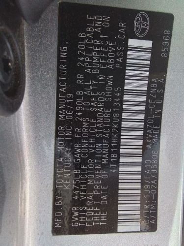 2018-2019 toyota camry 2.5l 18-19 rear exhaust muffler oem 1743025130