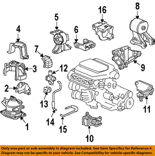 Honda oem 50806shja01 engine & transmission mounting-rear transmission mount