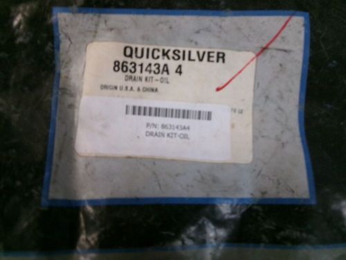 New OEM Mercury/Quicksilver Oil Drain Kit, Part # 863143A 4, US $61.50, image 3