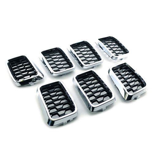 Front Grille Honeycomb Cover For Jeep Grand Cherokee 2017-2021 68317863AA Chrome, US $80.82, image 8