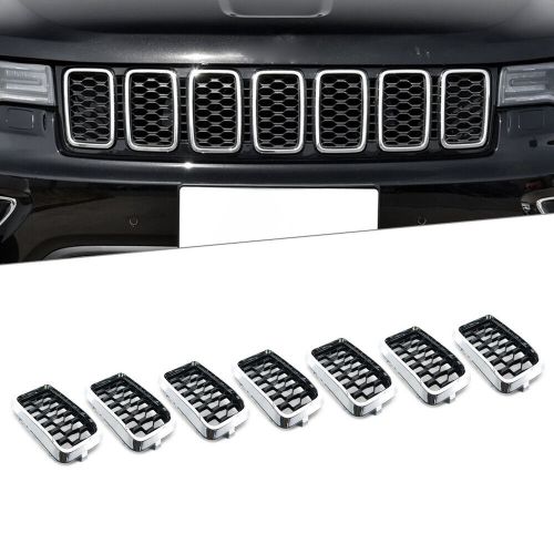 Front Grille Honeycomb Cover For Jeep Grand Cherokee 2017-2021 68317863AA Chrome, US $80.82, image 11