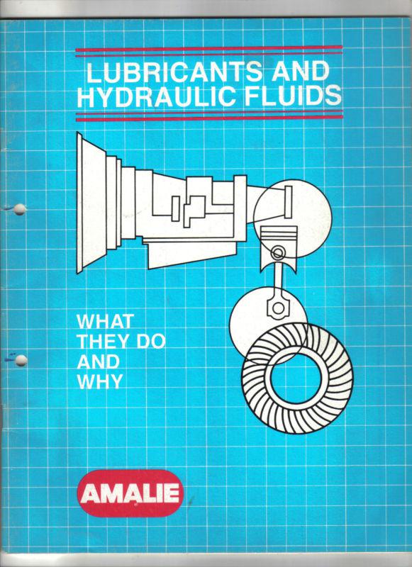 Witco amalie motor oil lubricants-hydraulic fluid original didactic manual 80´s 