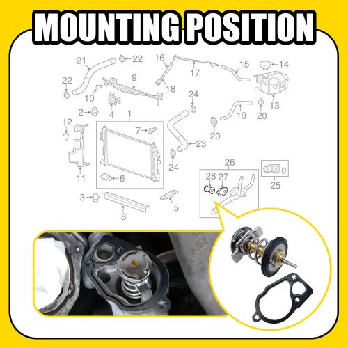 719-180 1601-496608 Thermostat Assembly For Buick Cadillac Chevrolet Pontiac, US $14.99, image 9