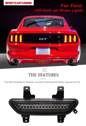For 2015-2017 Ford Mustang LED Rear 4th Tail Brake Light Fog Reverse Lamp Smoked, US $89.00, image 5