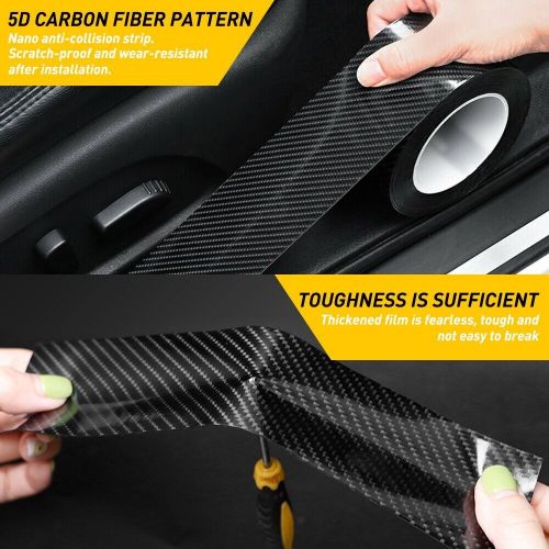 Carbon accessories fiber car vinyl door sill scuff cover plate sticker protector