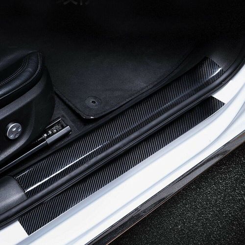 Carbon Accessories Fiber Car Vinyl Door Sill Scuff Cover Plate Sticker Protector, US $9.59, image 8