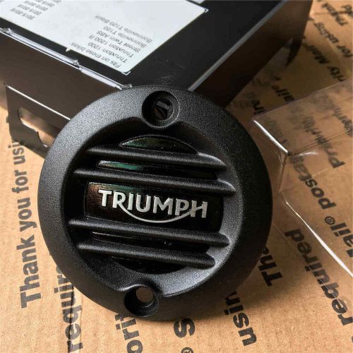 Triumph Ribbed Cover ACG Badge for Scrambler Thruxton Bonneville T100 T120 Black, US $32.99, image 2