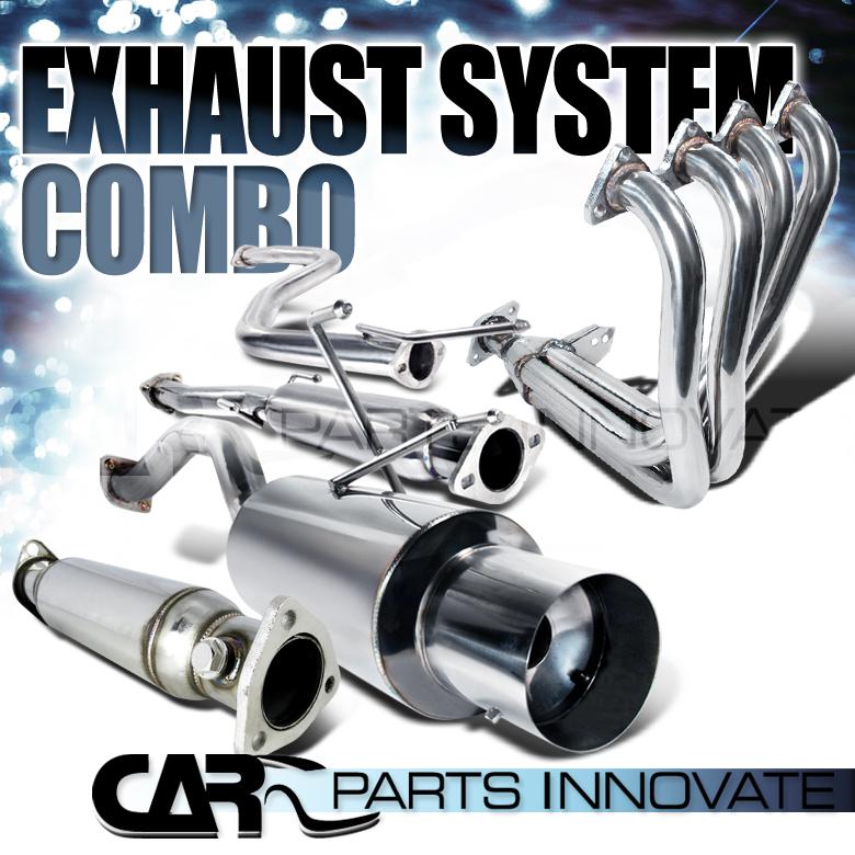 1999-2000 honda civic si dohc manifold header+test pipe+catback exhaust system