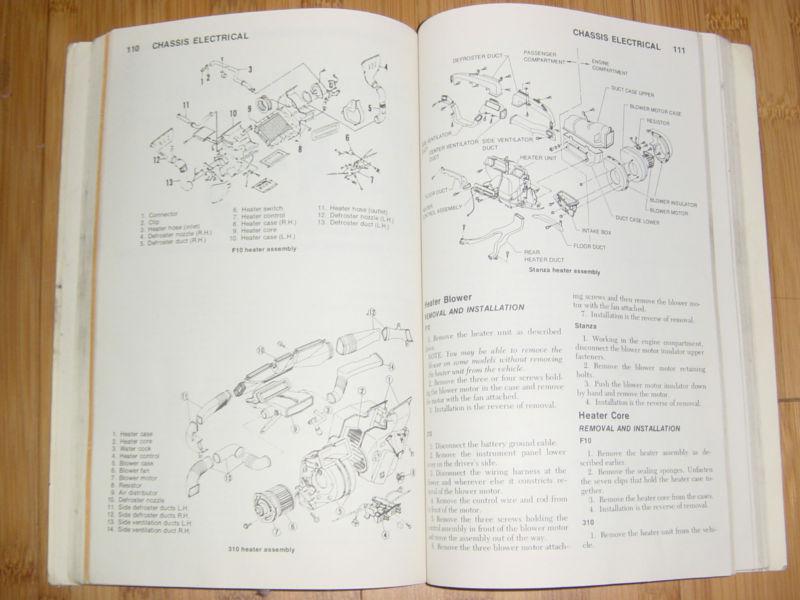 1976-82 datsun/nissan  f10,310, stanza  repair manual