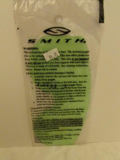 Smith single lens - clear lexan afc - frame #1 - sx1cf