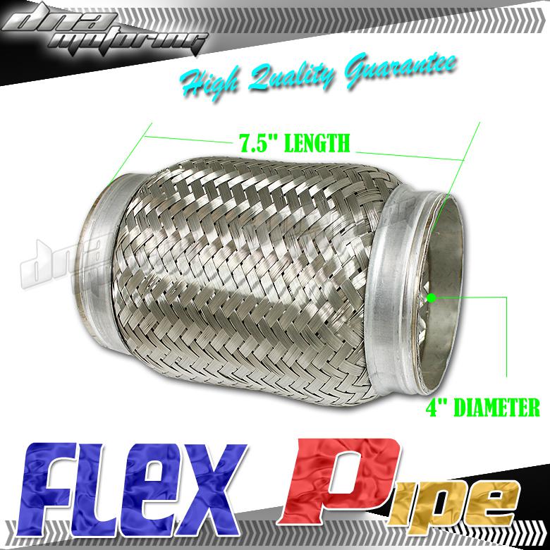 4"x7.5" stainless steel flex pipe double braided exhaust/catback/downpipe/turbo