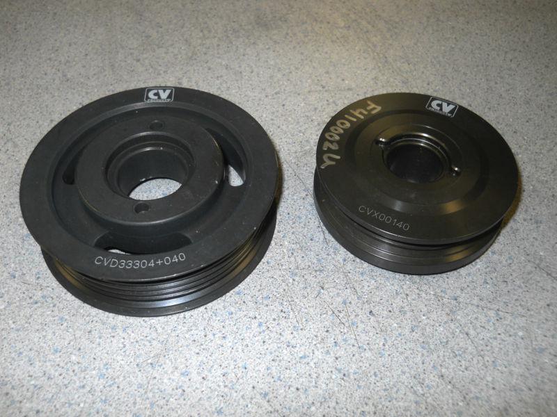 Purchase 2 NASCAR CV PRODUCTS SERPENTINE CRANKSHAFT DRIVE PULLEYS in