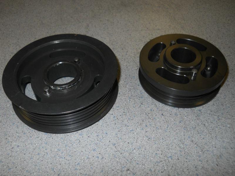 Purchase 2 NASCAR CV PRODUCTS SERPENTINE CRANKSHAFT DRIVE PULLEYS in