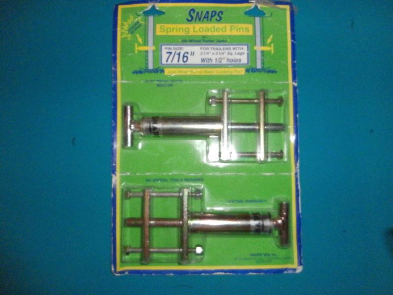 New rv "snaps" spring loaded pins for 5th wheel trailer jacks