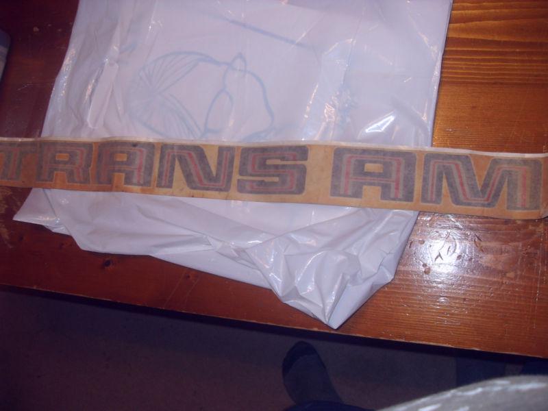 78-80 trans am rear spoiler decal