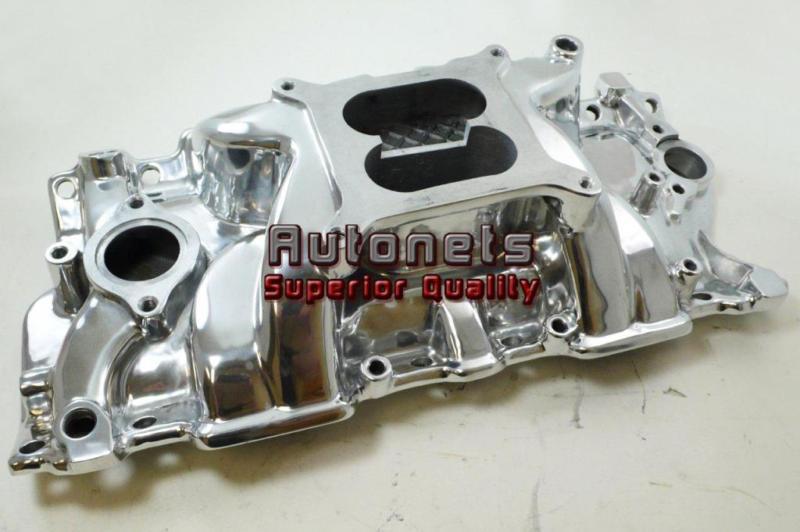 Small block chevy vortec head polished aluminum square bore intake manifold sbc
